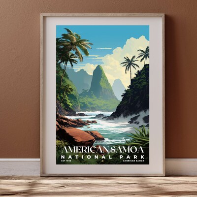 American Samoa National Park Poster, Travel Art, Office Poster, Home Decor | S7 - image4
